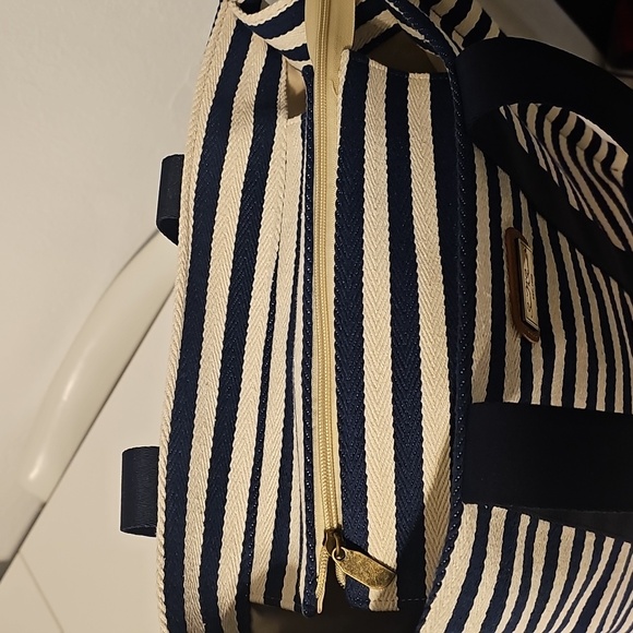 Navy and White Striped Tote Bag - Picture 12 of 14